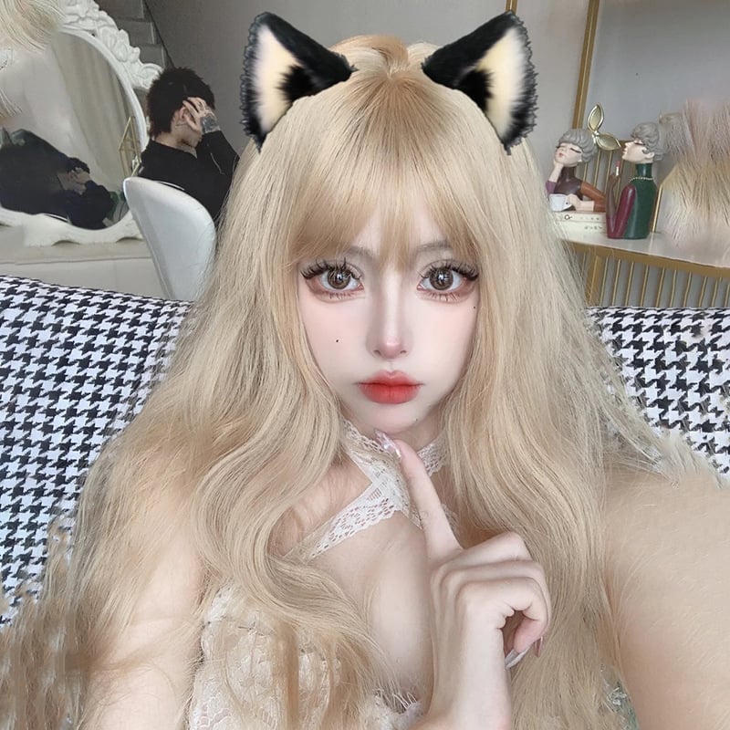 Perika za žene s dugom kosom, Model 131, vlakno otporno na visoke temperature, bangs, prirodan izgled