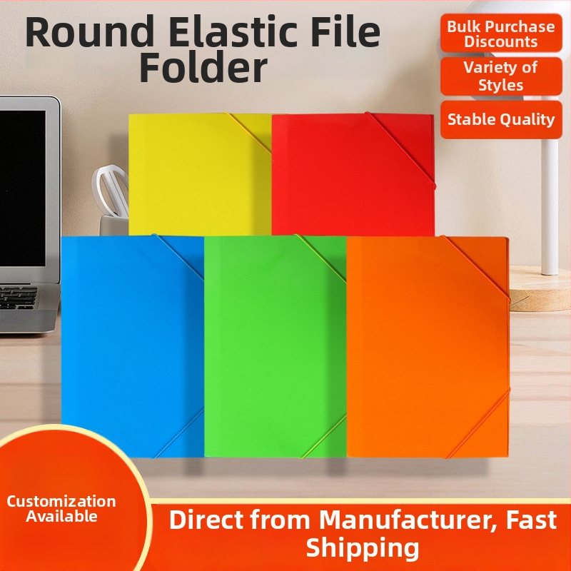 Folder pentru documente cu sfoară circulară, hârtie, format A4, imprimare logo disponibilă