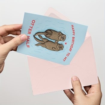 Card de felicitare cu plic – Zi de naștere, Texte amuzante, Stil minimalist, Tipărit pe hârtie
