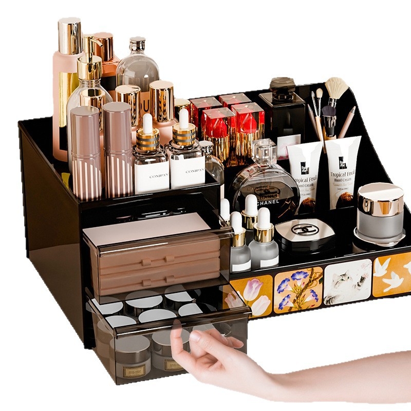 Organizator cosmetic cu protecție la praf, sertare pentru îngrijire a pielii