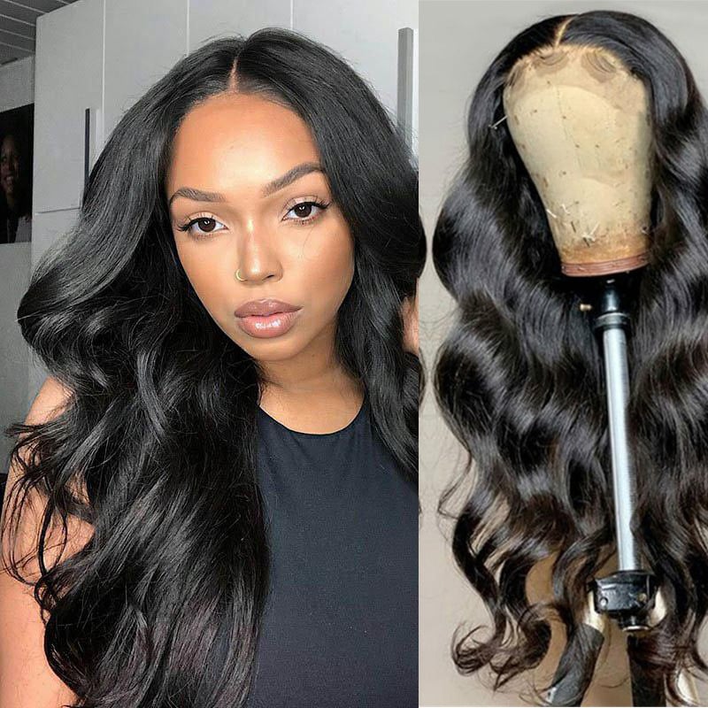 Baifumi 103F Duga kovrčava perika sa srednjom šiškom, Body Wave, vlakna visokotemperaturna