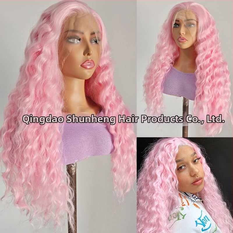 Dlhá kučeravá parochňa s prednou čipkou, model SH-144, teplotne odolné vlákno, objemný styling