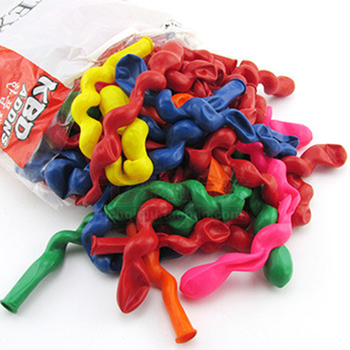 Lateks balon za ukrašavanje, dugački uvijeni spiralni dizajn, marka Wen Xu, otisnuto logo