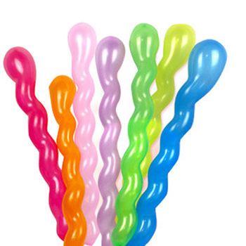 Lateks balon za ukrašavanje, dugački uvijeni spiralni dizajn, marka Wen Xu, otisnuto logo
