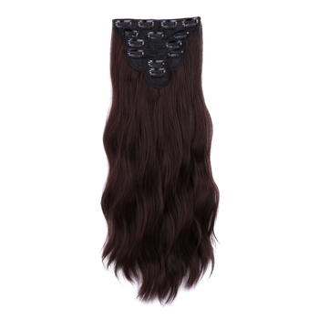 Perucă invizibilă cu bucle, fibre sintetice rezistente la temperatură, set de șase piese cu clipsuri, extensii de păr — nu poate fi decolorată sau îndreptată