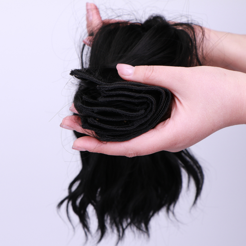 Perucă invizibilă cu bucle, fibre sintetice rezistente la temperatură, set de șase piese cu clipsuri, extensii de păr — nu poate fi decolorată sau îndreptată