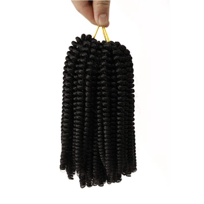 Perika s afro dredovima i spring twistom, sintetička vlakna, dvostruko pletenje