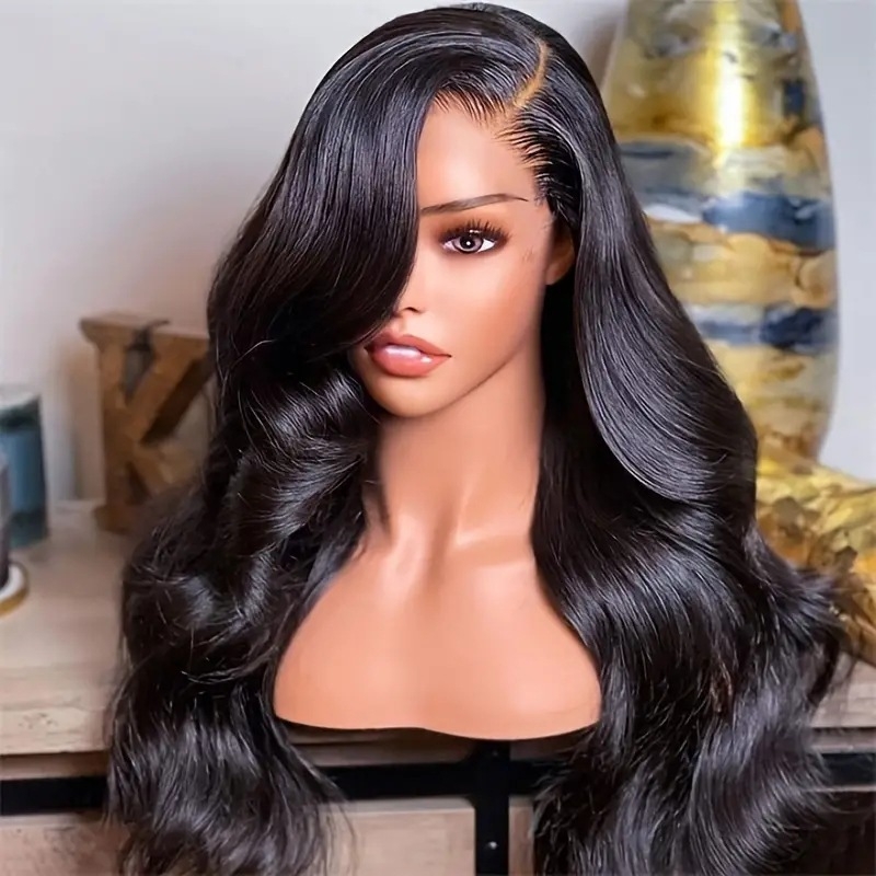 Duga kovrčava perika s bangs, model W5308, vlakno otporno na visoke temperature, bangs prilagodljive (ravne ili nagnute), mehanizam oblikovanja lica
