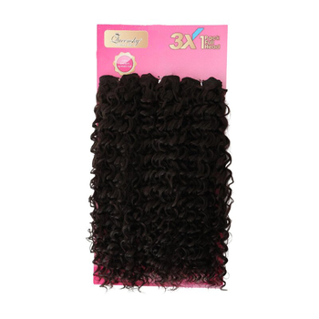 Set de trei piese: perucă lungă cu bucle și breton (drept sau înclinat) - mătase la temperatură înaltă, prelucrare mecanizată, nu poate fi vopsită sau permutată