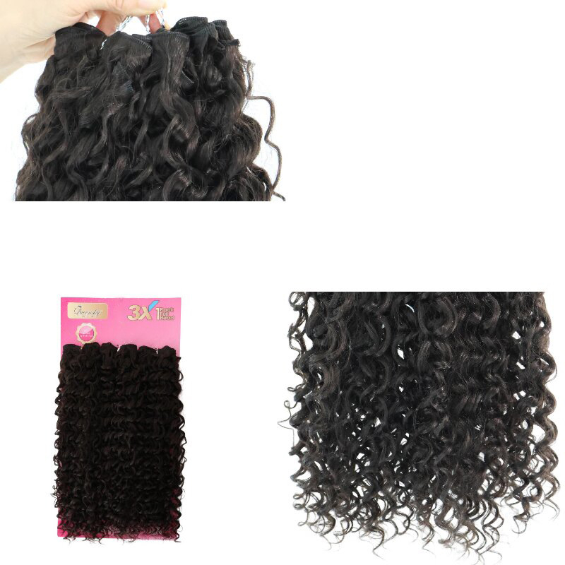 Set de trei piese: perucă lungă cu bucle și breton (drept sau înclinat) - mătase la temperatură înaltă, prelucrare mecanizată, nu poate fi vopsită sau permutată