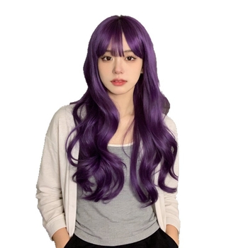 Cosplay perika, kovrčava kosa s Qi fringe (Model 131; termička vlakna; može se bojiti)