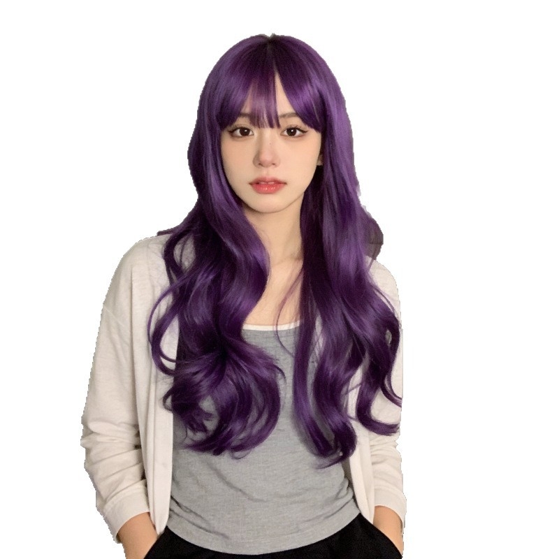 Cosplay perika, kovrčava kosa s Qi fringe (Model 131; termička vlakna; može se bojiti)