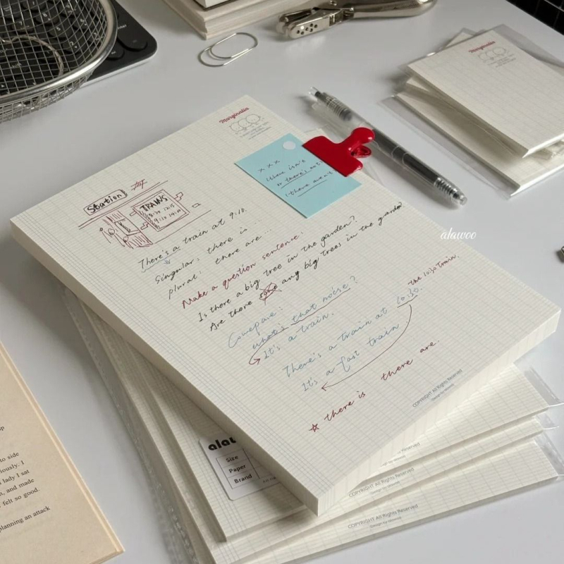 Caiet de studiu cu foi detașabile, design Paper Brick – fără adeziv, cod produs JYFWGBQZ01-01, ambalaj de bază