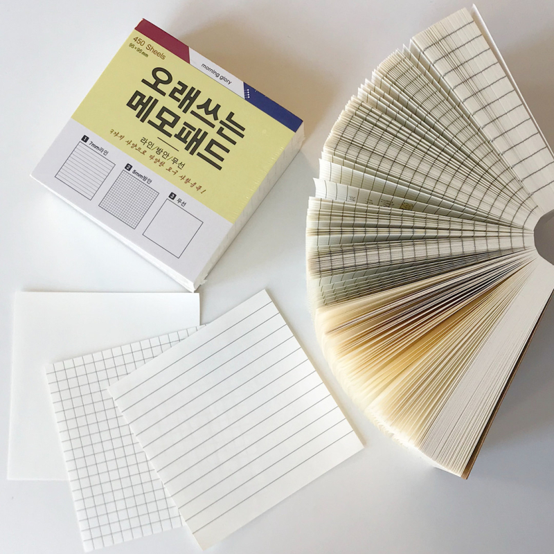 3-in-1 σημειωματάριο με εσωτερικές σελίδες: άδειες, γραμμές και πλέγμα, μη κολλητά για φοιτητές