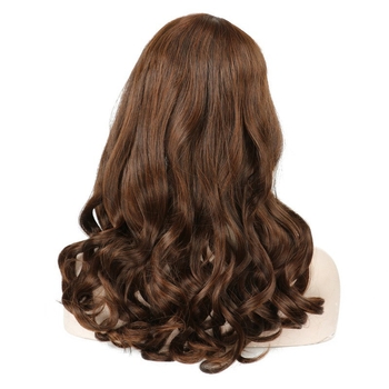 Perucă de lungime medie, bucle, fibră sintetică rezistentă la temperaturi înalte, aspect natural, confortabil de purtat
