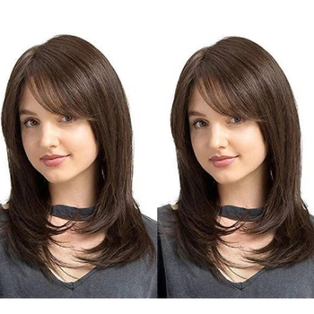 Perucă Jing Qian, lungime parțială până la umeri, fibre rezistente la temperatură înaltă, model Q-08856, origine Zhejiang