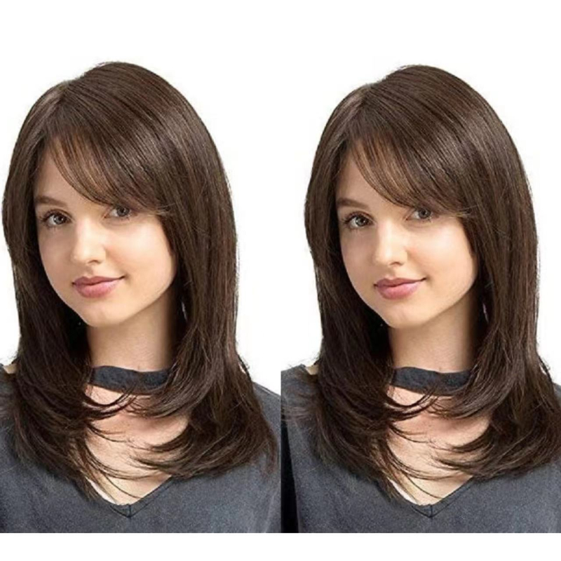 Perucă Jing Qian, lungime parțială până la umeri, fibre rezistente la temperatură înaltă, model Q-08856, origine Zhejiang