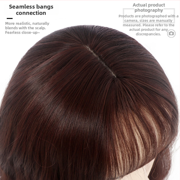 Louise - Perucă medie cu bucle bubile și perm corn, fibre rezistente la căldură, breton reglabil (drept sau înclinat), aspect natural