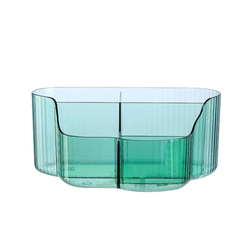 Cutie de depozitare pentru cosmetice cu compartimente divizate, transparentă, PET, brand Shumei, fără capac, stil modern minimalist