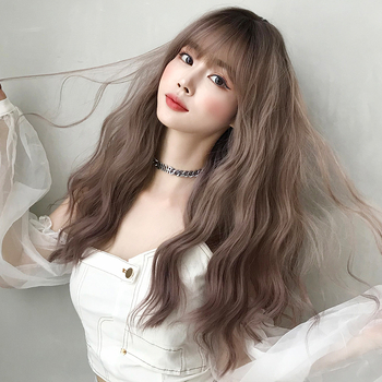 Perika s dugom kovrčavom kosom, korejski stil, model C8269, visokotemperaturna žica