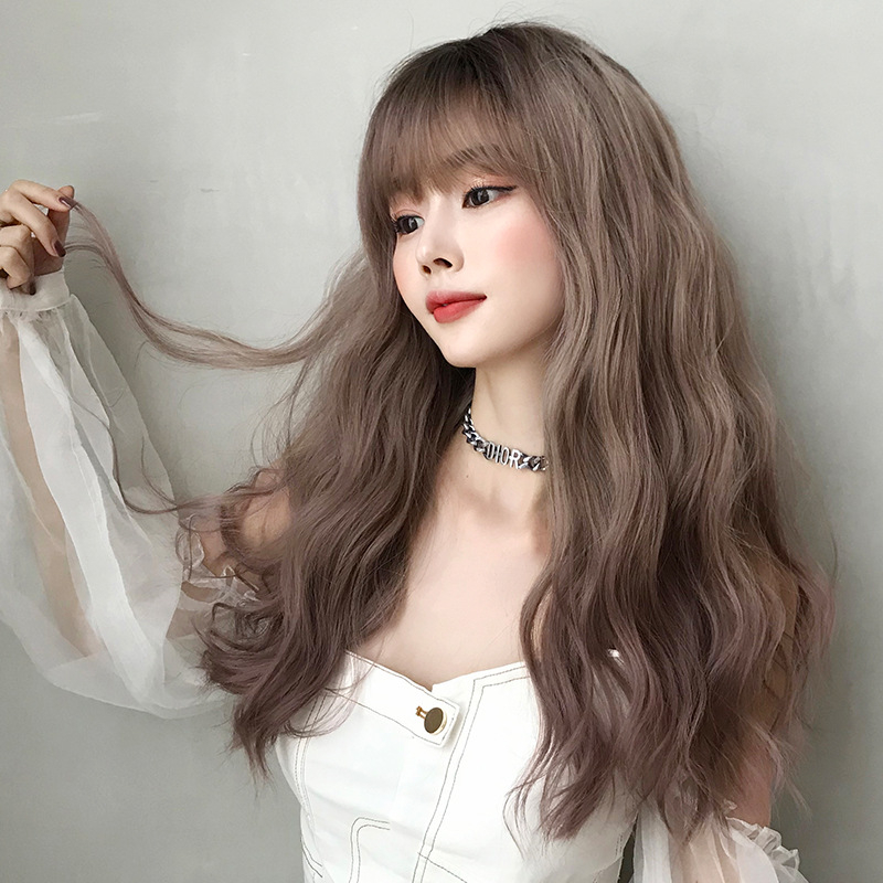 Perika s dugom kovrčavom kosom, korejski stil, model C8269, visokotemperaturna žica