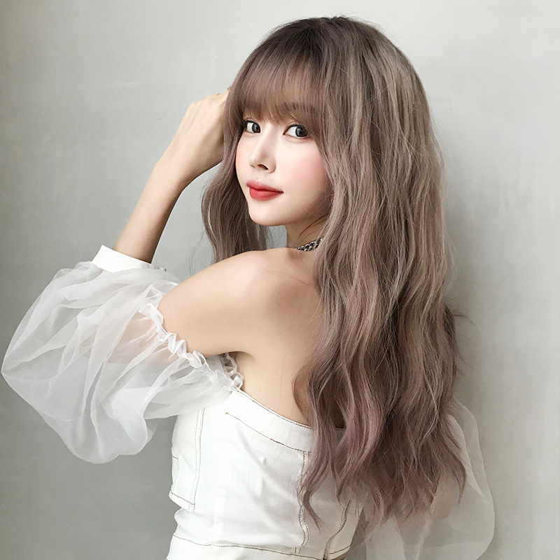 Perika s dugom kovrčavom kosom, korejski stil, model C8269, visokotemperaturna žica
