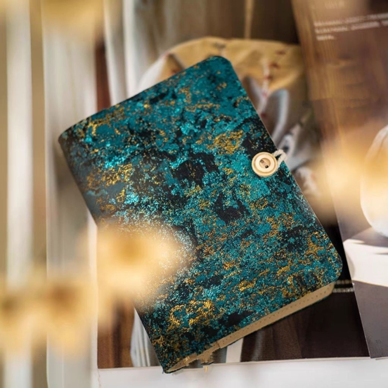 Σημειωματάριο με εξώφυλλο από ύφασμα, με δέσιμο με αποσπώμενα φύλλα, φορητό, νοσταλγικό ρετρό στυλ (Dowling χαρτί; 100 g; 50–100 σελίδες)