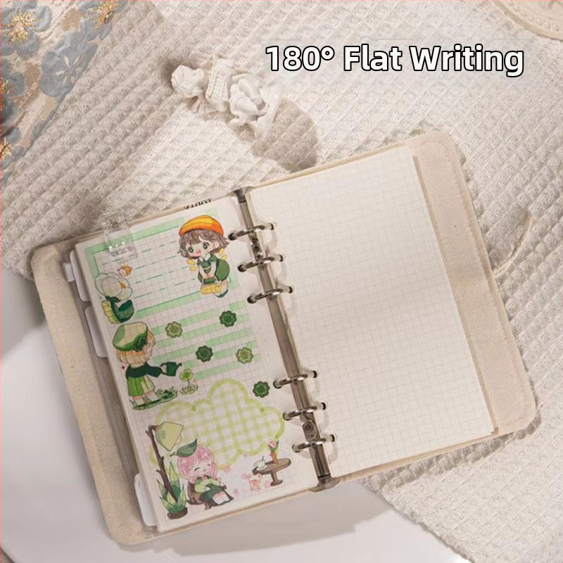 Σημειωματάριο με εξώφυλλο από ύφασμα, με δέσιμο με αποσπώμενα φύλλα, φορητό, νοσταλγικό ρετρό στυλ (Dowling χαρτί; 100 g; 50–100 σελίδες)