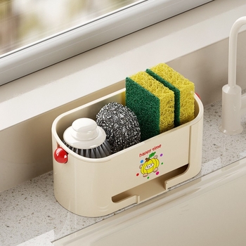 Shizhou πλαστικό ράφι αποστράγγισης νεροχύτη με θήκη για βρύση – χωρίς εγκατάσταση, μοντέρνο μινιμαλιστικό σχέδιο