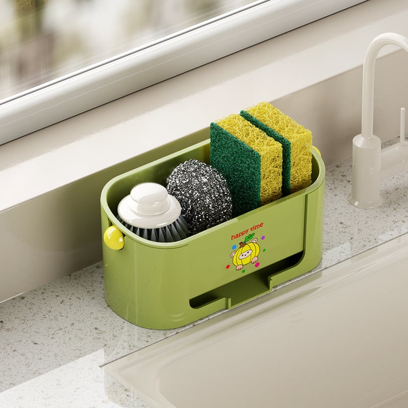 Shizhou πλαστικό ράφι αποστράγγισης νεροχύτη με θήκη για βρύση – χωρίς εγκατάσταση, μοντέρνο μινιμαλιστικό σχέδιο