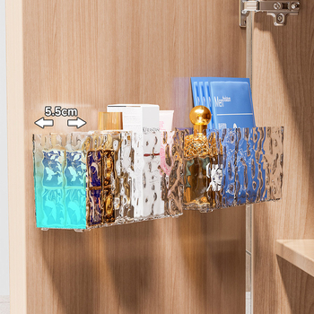 Zidna kutija za kozmetiku s dijelovima za kupaonicu — PET plast, model 10, moderan minimalistički stil