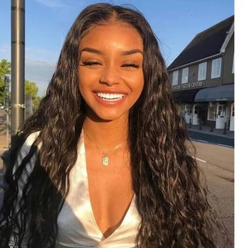 Perucă pentru femei, textură buclată, fibră sintetică rezistentă la căldură, stil exotic, breton drept și înclinat, efect de modelare a formei feței, model B092