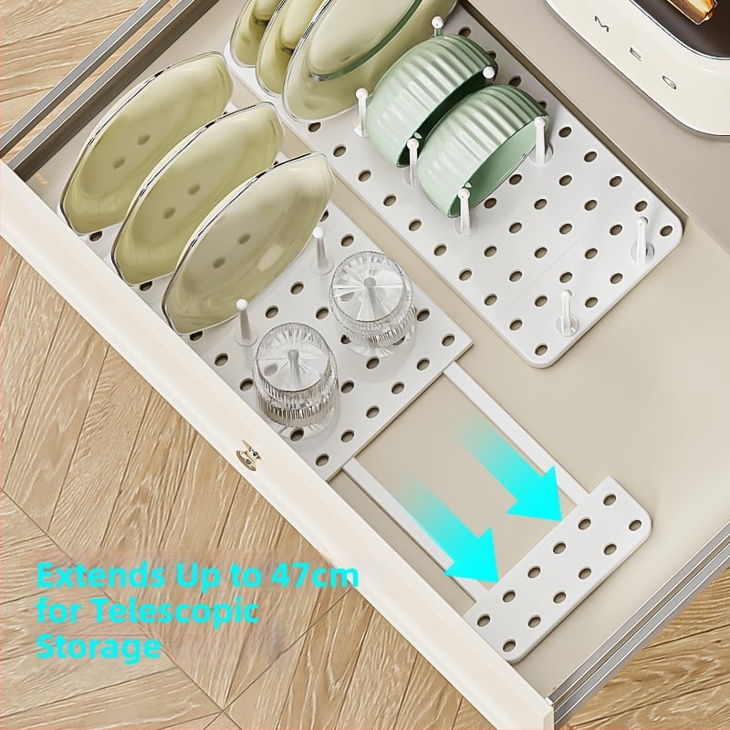 Jiaying Ράφι αποστράγγισης πιάτων με διατρήτο πάνελ, επεκτεινόμενο ράφι, κωδικός Fg-2231-1