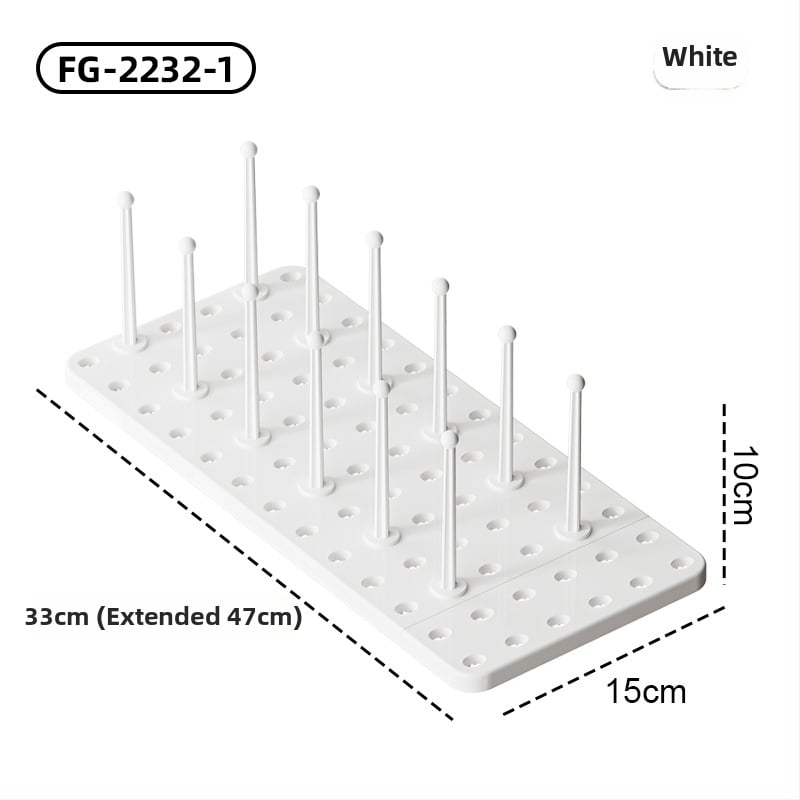 Jiaying Ράφι αποστράγγισης πιάτων με διατρήτο πάνελ, επεκτεινόμενο ράφι, κωδικός Fg-2231-1