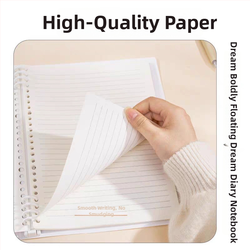 Τετράδιο με αποσπώμενο δέσιμο, PVC κάλυμμα, χαρτί από ξύλινο πολτό 100 g/m², 50–100 σελίδες, ιαπωνοκορεατικό στυλ, διαμαντό μοτίβο