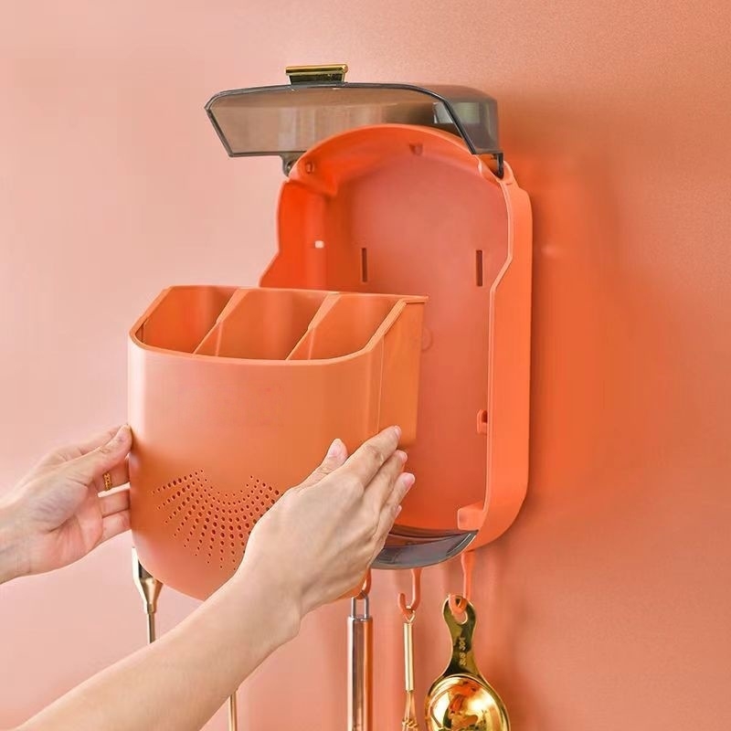 Suport de bețigașe montat pe perete, fără găuri, rezistent la praf și umiditate, pliabil și multifuncțional, montajul nu este necesar