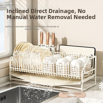 Ολοκληρωμένη ραφιέρα αποστράγγισης πιάτων, από ανθρακούχο χάλυβα, μοντέρνο μινιμαλιστικό στυλ, κυκλοφόρησε το 2025