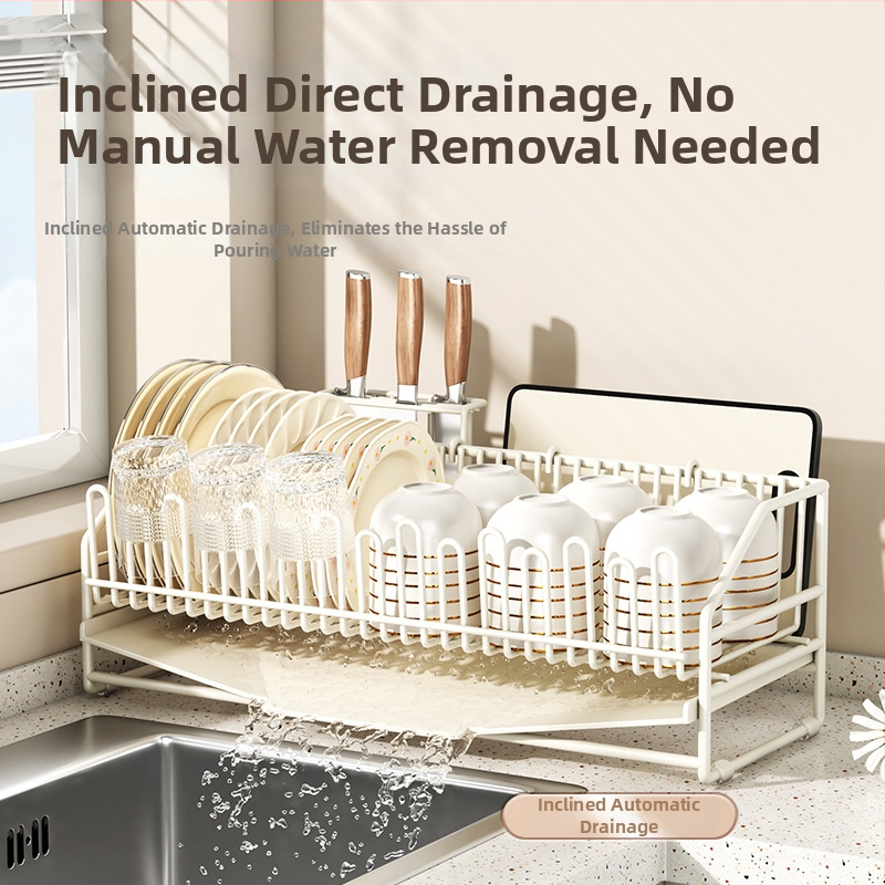 Ολοκληρωμένη ραφιέρα αποστράγγισης πιάτων, από ανθρακούχο χάλυβα, μοντέρνο μινιμαλιστικό στυλ, κυκλοφόρησε το 2025