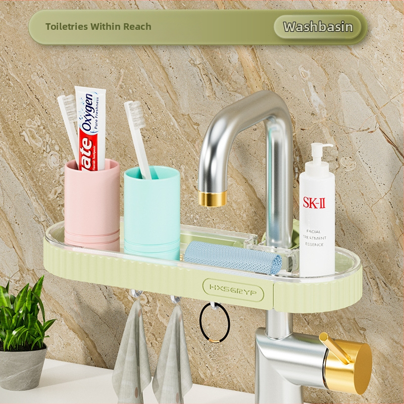 Οργανωτής νεροχύτη κουζίνας με κάδο αποστράγγισης – Πολυλειτουργικός πλαστικός οργανωτής, Νέο κινέζικο στυλ, Κυκλοφόρησε το 2025