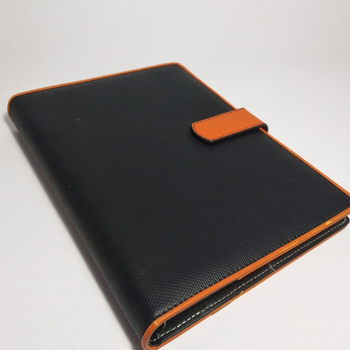 Jurnal universal din piele naturală, cu legare cu foi detașabile, hârtie Forest, accesorii din oțel inoxidabil, model CD-B1930