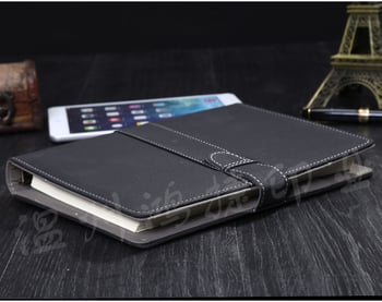 Σημειωματάριο γραφείου με 6 τρύπες και σύστημα χαλαρής δέσμευσης· εσωτερικό υλικό: διπλό αυτοκόλλητο χαρτί· βάρος χαρτιού εσωτερικού 80 g/m²· 100 σελίδες· Μάρκα Hongjie HJ