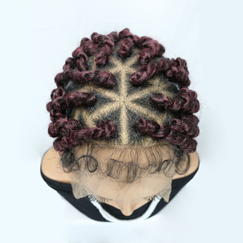 Perucă lungă bucle, cu dantelă frontală, stil exotic, păr de mătase rezistent la temperaturi înalte, model JJCX-PAS036#1B/BG