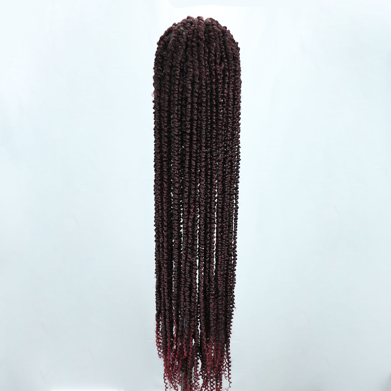 Perucă lungă bucle, cu dantelă frontală, stil exotic, păr de mătase rezistent la temperaturi înalte, model JJCX-PAS036#1B/BG