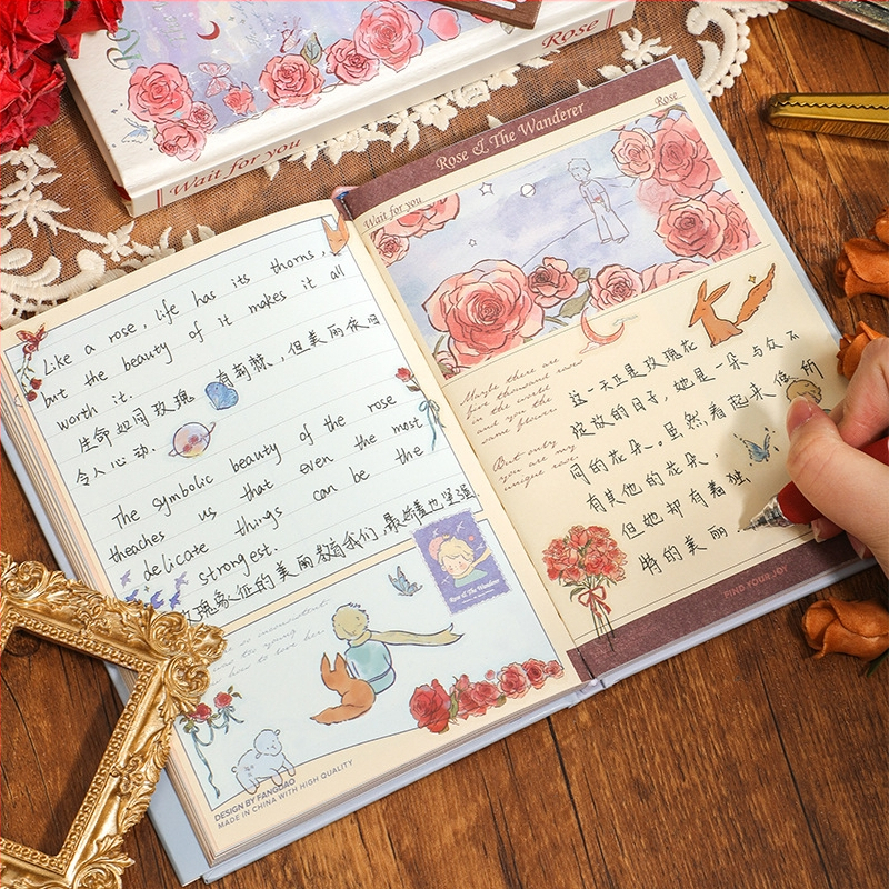 Σημειωματάριο Fangdao Wanderer and Rose Series, δημιουργικά ζωγραφισμένο, εξώφυλλο σκληρό, 80 σελίδες