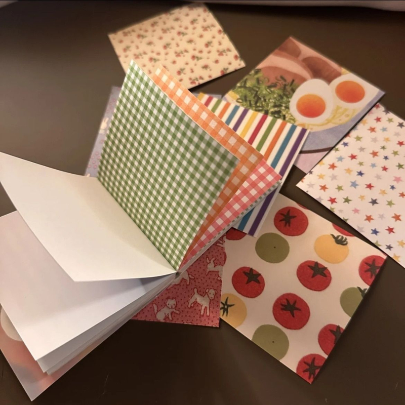 Caiet mini cu design inspirat din Rilakkuma, notebook portabil pentru DIY; formă desen animat, nu poate fi lipit, ambalaj de bază, IP fără autorizare