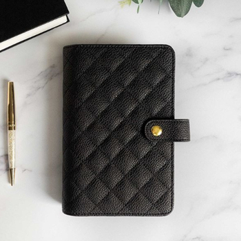 Σημειωματάριο με μοτίβο διαμαντοκάρω, PU εξώφυλλο, δέσιμο με αποσπώμενα φύλλα, 60 σελίδες