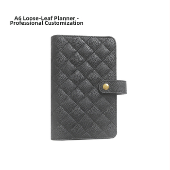 Σημειωματάριο με μοτίβο διαμαντοκάρω, PU εξώφυλλο, δέσιμο με αποσπώμενα φύλλα, 60 σελίδες