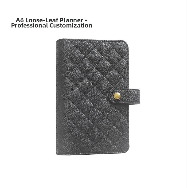 Σημειωματάριο με μοτίβο διαμαντοκάρω, PU εξώφυλλο, δέσιμο με αποσπώμενα φύλλα, 60 σελίδες