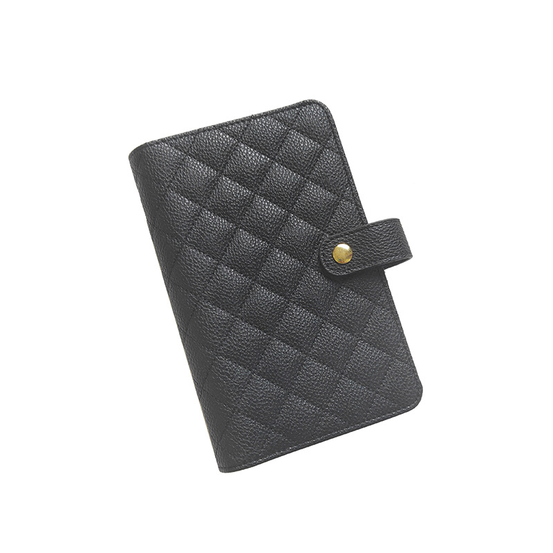 Σημειωματάριο με μοτίβο διαμαντοκάρω, PU εξώφυλλο, δέσιμο με αποσπώμενα φύλλα, 60 σελίδες