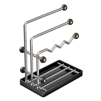 Raft de uscare vase din oțel inoxidabil pentru bucătărie – mobil, fără instalare, design în formă de L, stil mid-century, pentru blat sau dulap superior